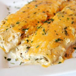 Salsa Verde Sour Cream Enchiladas