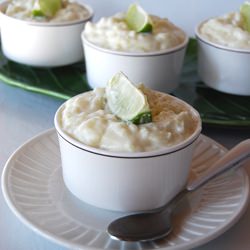 Lime and Milk Coconut Rice Pudding