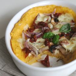Deep Dish Polenta Pizza