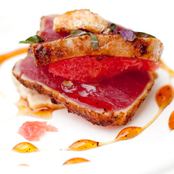 Yellow Fin Tuna with Pork Crackling