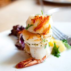 Grilled Scallop and Prawn