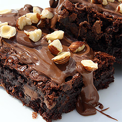 Nutella Caramel Hazelnut Brownies