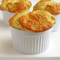 Green Garlic & Goat Cheese Souffle