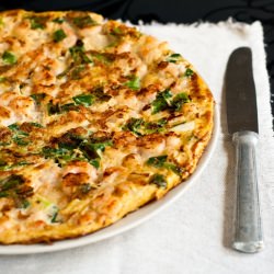 Prawn and Spring onion frittata