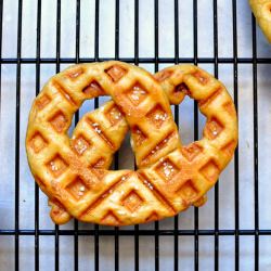 Waffled Soft Pretzels