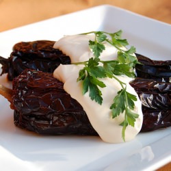 Dried Stuffed Anchos with Plantains