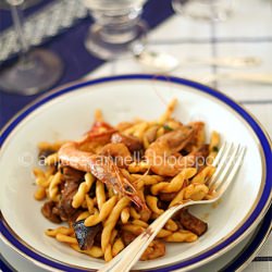 Fusilli Gamberi e Porcini