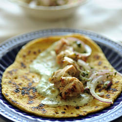 Chickpea Flatbreads with Souvlaki
