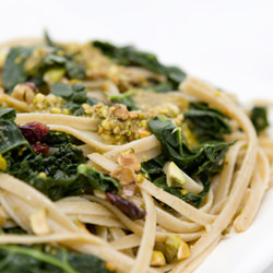 Linguini with Kale and Pistachios