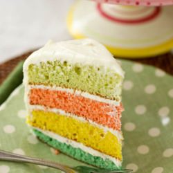 Colorful Easter Egg Layered Cake