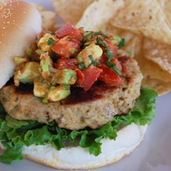 Turkey Burgers with Avocado Relish