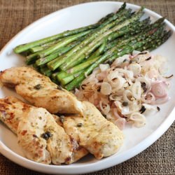Chicken Cutlets with Asparagus