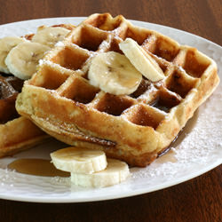 Banana Wheat Waffles