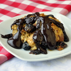 Chocolate Cherry Bread Pudding