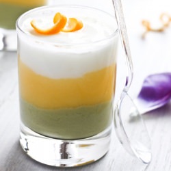 Matcha Mousse with Lemon and Yogurt