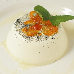 Panna Cotta with Kinkan Kanro-ni