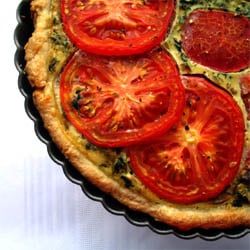 Spinach, Mushroom and Tomato Tart