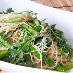 Capellini with Asparagus & Arugula