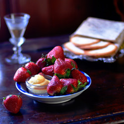 Strawberries with St Germain Cream