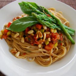 Asparagus & Sundried Tomato Spaghet