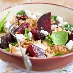 Beetroot and Spinach Couscous Salad