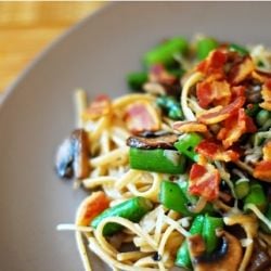 Asparagus and Pancetta Fettucine