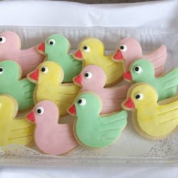 Fondant Covered Sugar Cookie Ducks