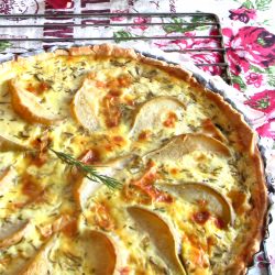 Pear & Camembert Quiche