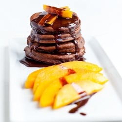 Double Chocolate Mango Pancakes