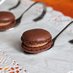Chocolate Macarons with Baileys