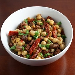 Chickpeas with Sausage and Tomatoes