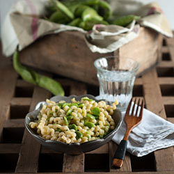 Pasta with Broad Bean & Herb Pesto