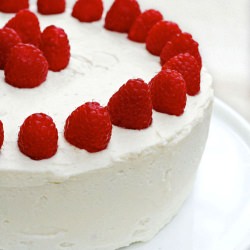 White Chocolate Raspberry Cake