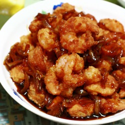 Fried Shrimps in Sweet Soy Sauce