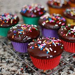 Birthday Chocolate Cupcakes