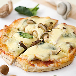 Mushroom Pita Pizza