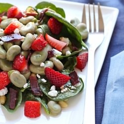 Fava Beans and Strawberries Salad
