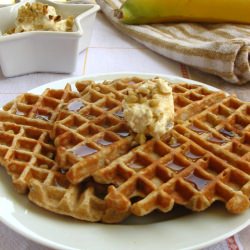 Banana Nut Bread Waffles