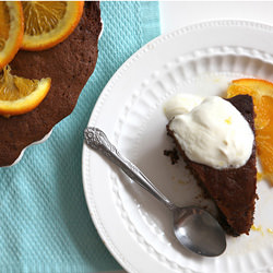 Chocolate Ginger Cake with Oranges