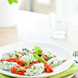 Italian Malfatti with Spicy Sauce