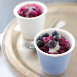 Coconut & Blueberry Steam Cake