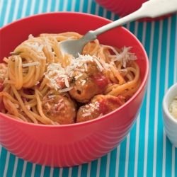 Spaghetti with Chicken Meatballs