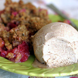 Rhubarb Crisp w/Cinnamon Ice Cream
