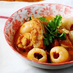 Grilled Chicken Red Curry w/ Lychee