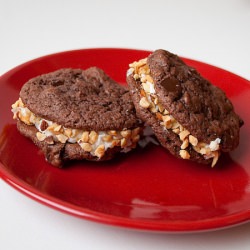 Chocolate Coconutty Sandwich Cookie