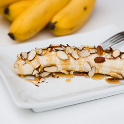 Bananas with Honey and Almonds