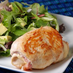 Chicken, Ham and Swiss Roulades
