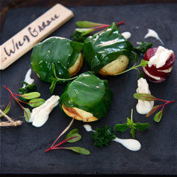 Wild Garlic Goats Cheese Frittata