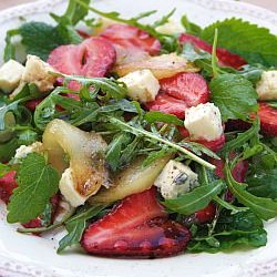Strawberry, Pear & Blue Cheese Salad