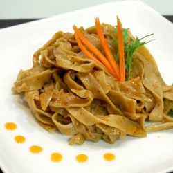 Homemade Pasta in Peanut Sauce